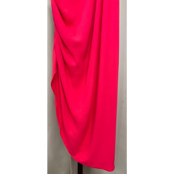 Amanda Uprichard Glamour Dress Hot Pink Size Small Lightly Worn Flattering - Picture 11 of 13